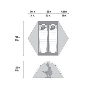 Namiot 2-osobowy MSR Hubba Hubba LT 2P Tent green