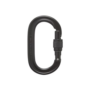 Karabinek Oval Keylock Screwgate Black