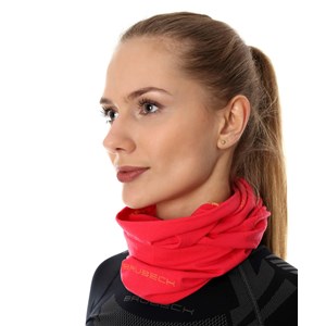 Komin wełniany malinowy