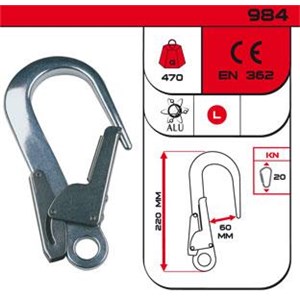 Karabinek aluminiowy Hook ALU 60mm