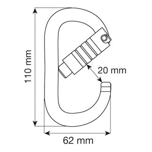 Owal aluminiowy Oval XL 3Lock blue