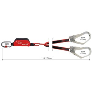 Lonża Y Retexo Rewind Double 115-175 cm MGO