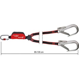 Lonża Y Retexo Rewind Double 95-135 cm ALU MGO