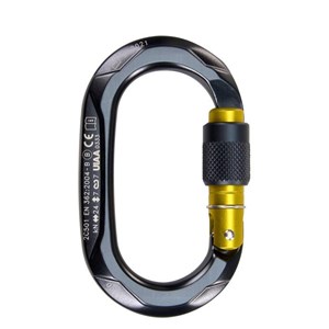 Karabinek aluminiowy OVX SG anthracite/gold
