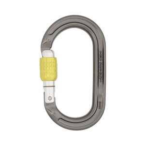 Karabinek owalny Ultra O Screwgate Titanium/Lime
