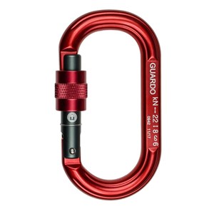 Karabinek owalny Guard O Red