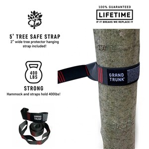 Hamak Double Deluxe Parachute nylon+Straps Crimson