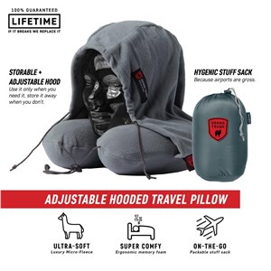 Poduszka z kapturem Hooded Travel Pillow Slate