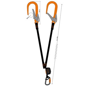 Lonża Nanolink Flex Y FS 90 ALU 1.8 m