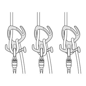 Przyrząd zjazdowy Pirana czarna