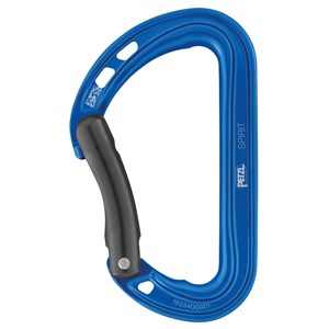 Karabinek Spirit wygięty niebieski