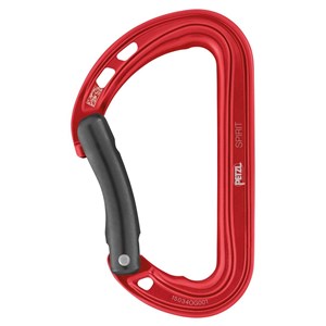 Karabinek Spirit wygięty czerwony