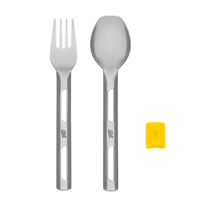 Sztućce Cutlery Set Silicone Band yellow L