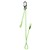 Lonża Switch Double Adjust 120/45 cm neon green