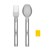 Sztućce Cutlery Set Silicone Band yellow S